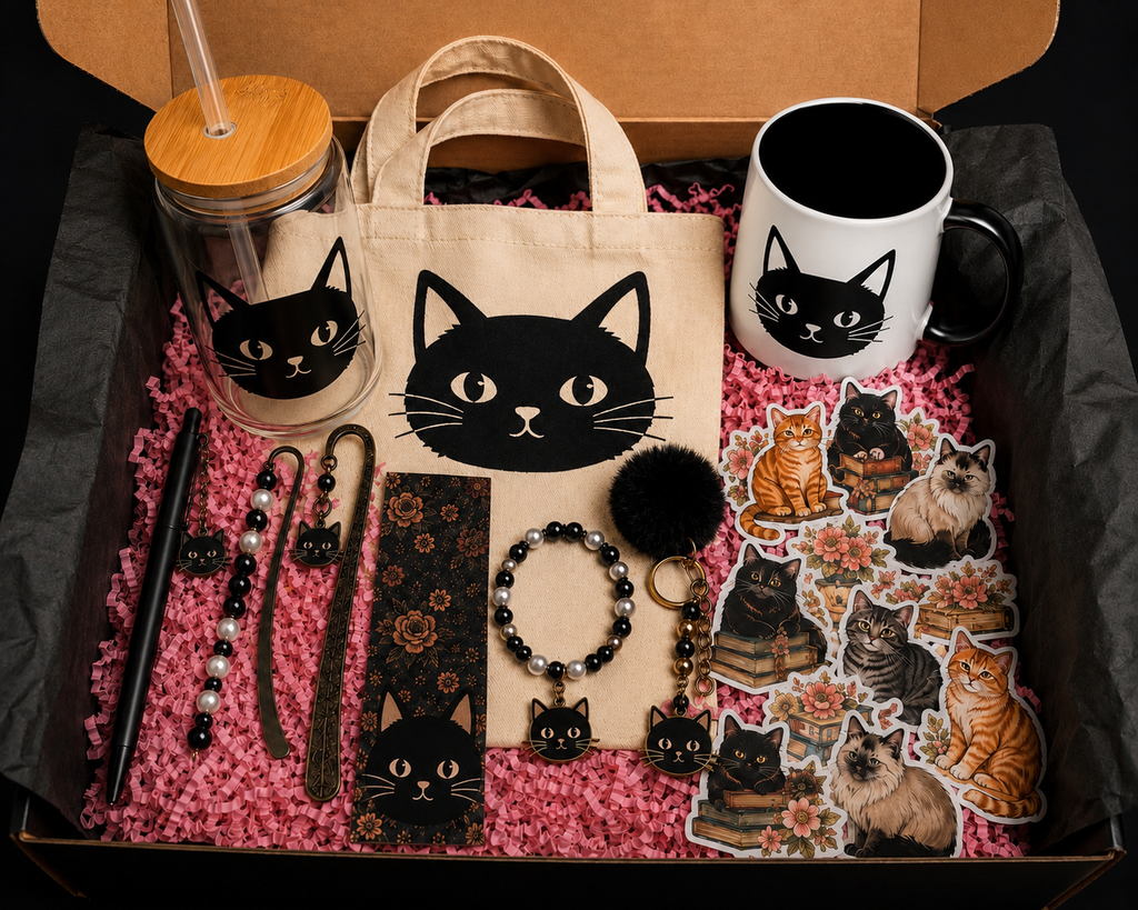 Mystery Gift Box Cat Theme