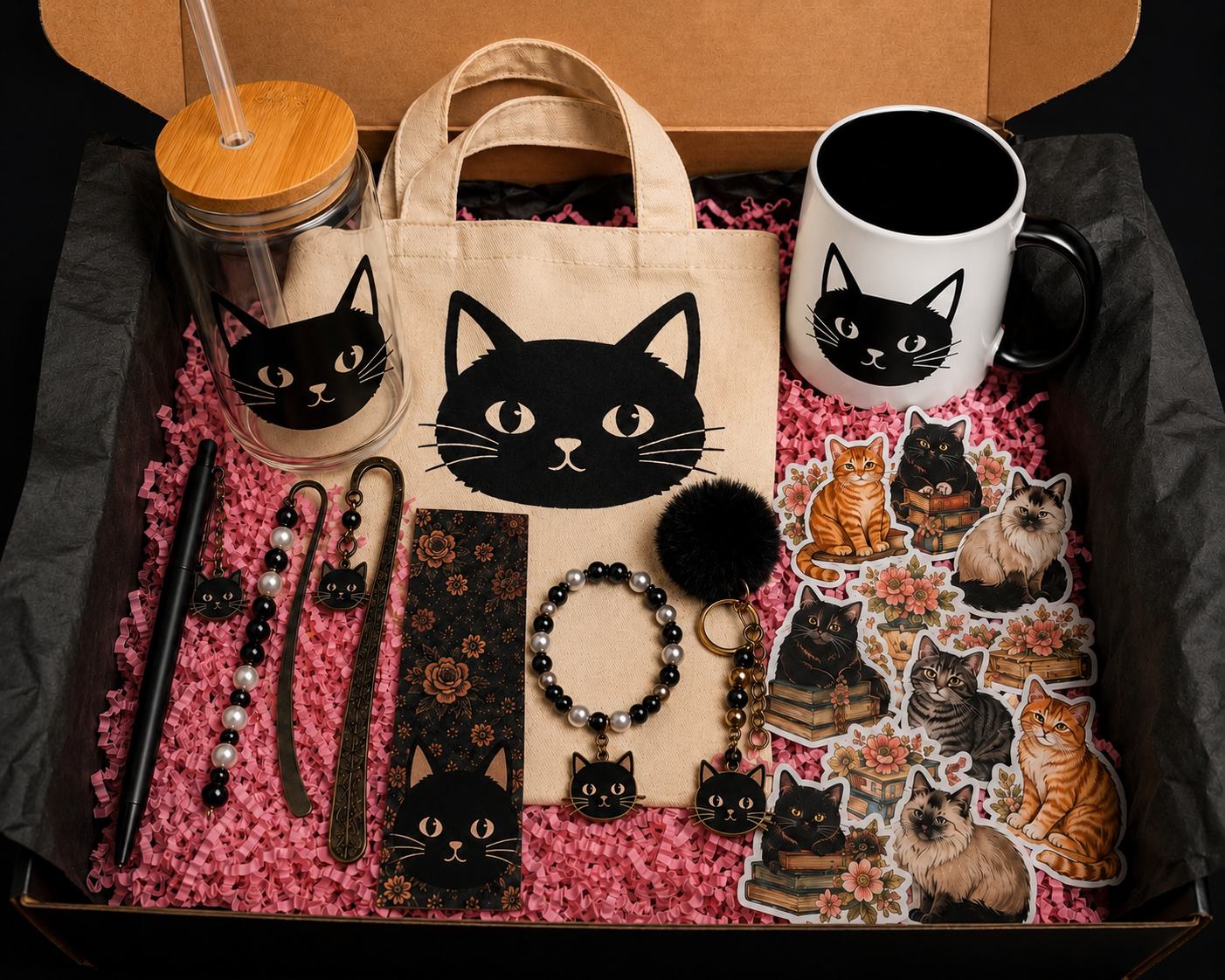 Mystery Gift Box Cat Theme