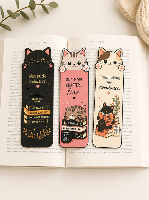 Cat 4 pack bookmarks