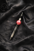 Pink, Black Contrast Beaded Pen