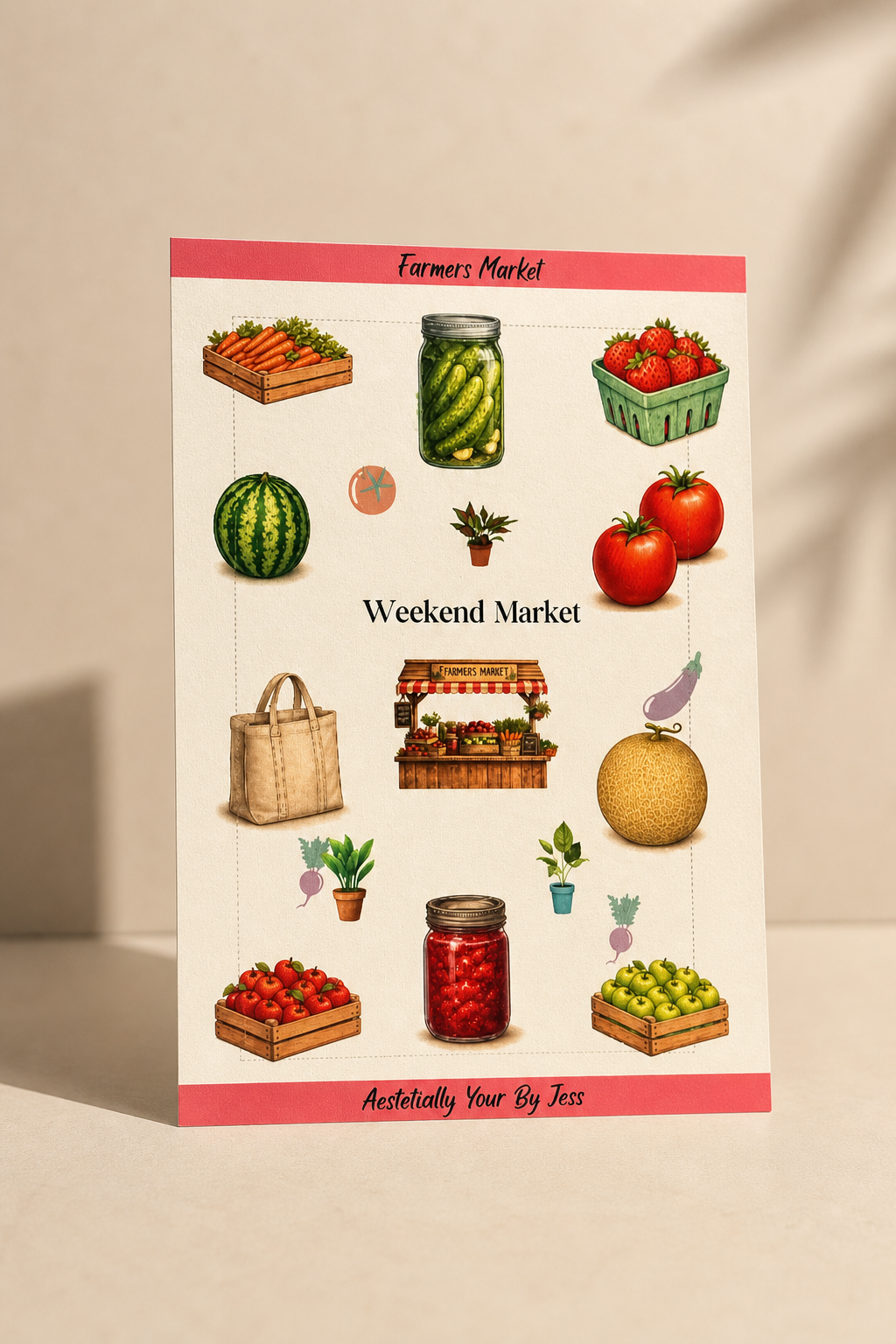 Farmers Market Sticker Sheet