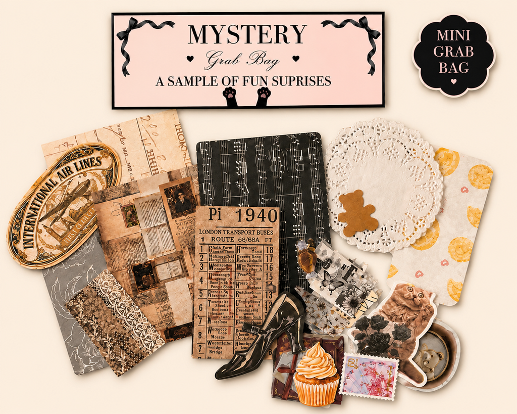 Mystery Stationery & Ephemera Grab Bag | Junk Journal Supplies | Journal Gift | Scrapbooking
