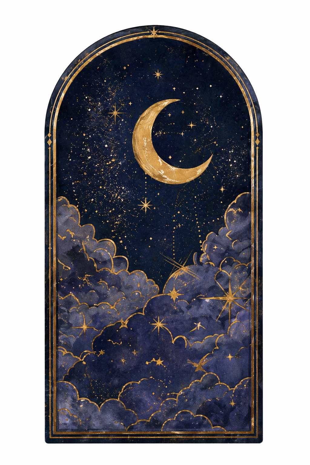 Celestial clouds sticker