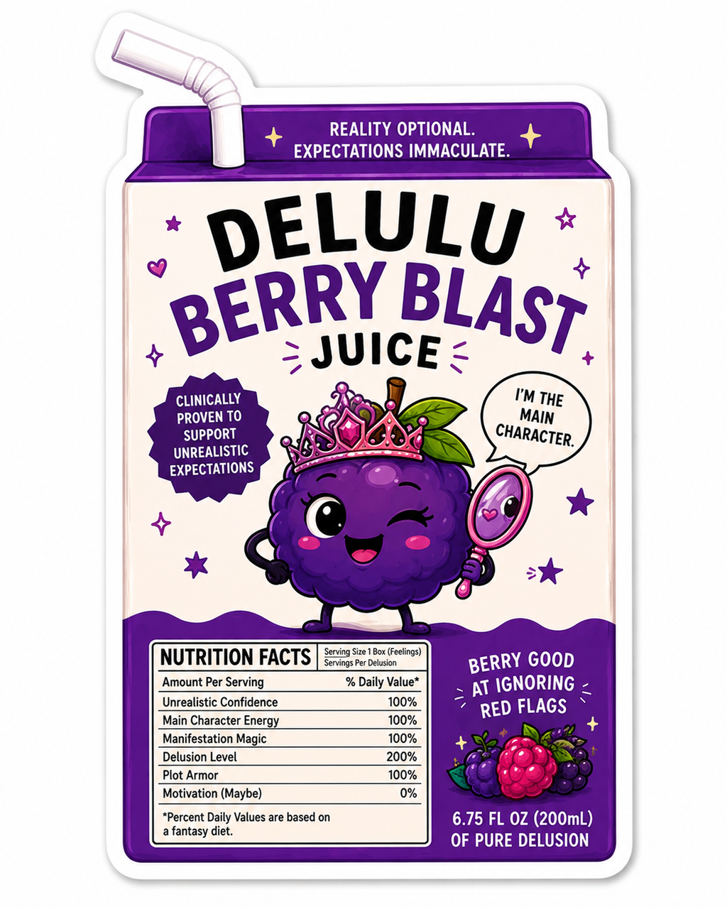 Emotional Support Juice Box Stickers