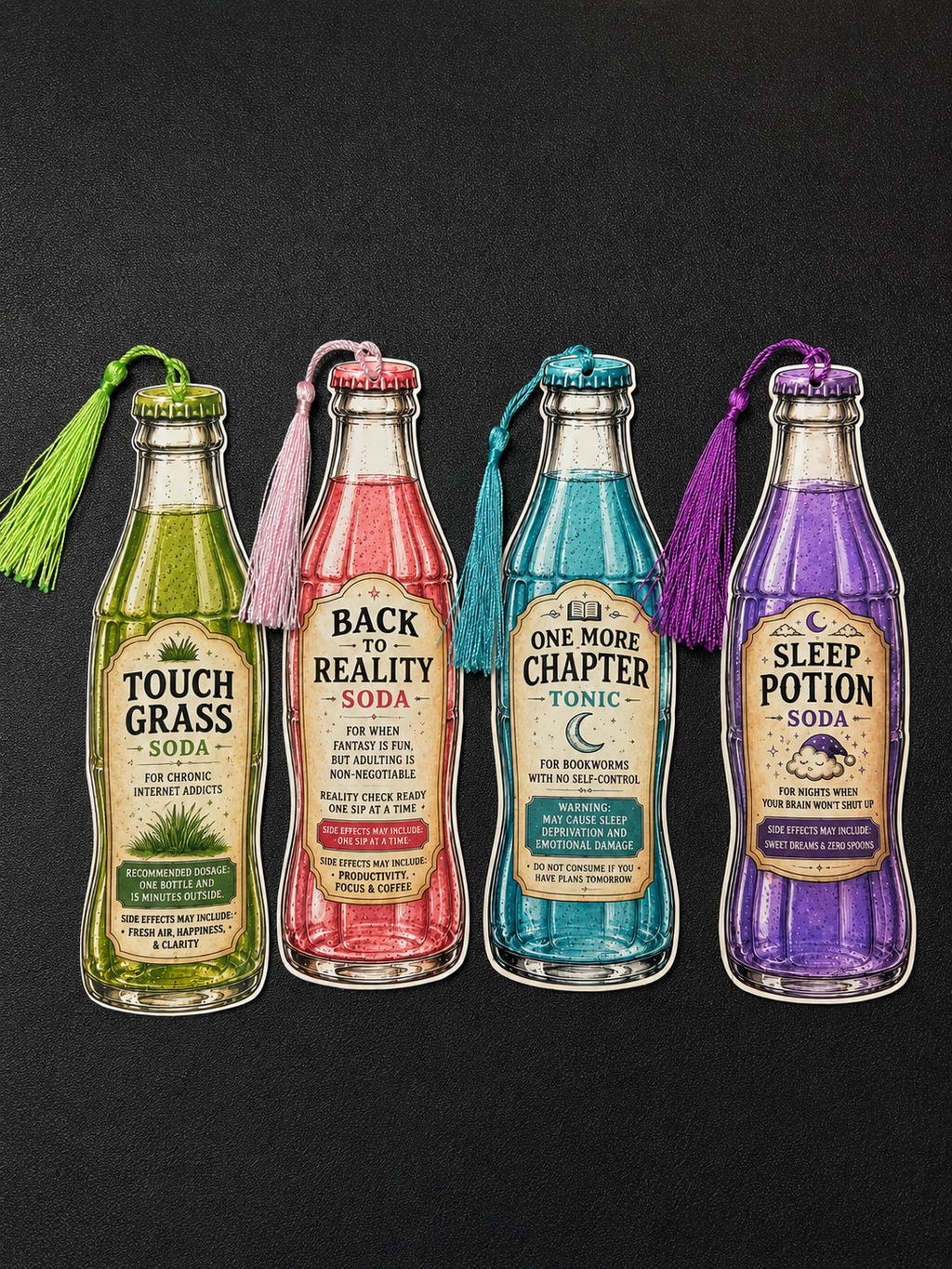 Funny Bottle Tassel Bookmarks