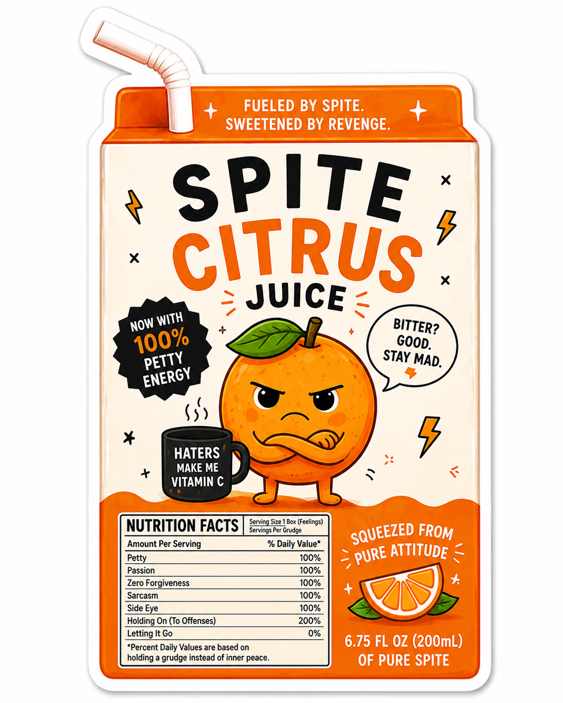 Emotional Support Juice Box Stickers